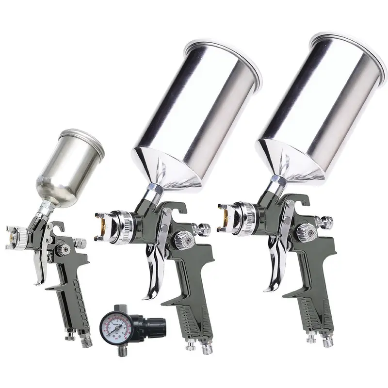 4 Piece Hvlp Triple Set-Up Spray Gun Kit Tit19220 Titan 1
