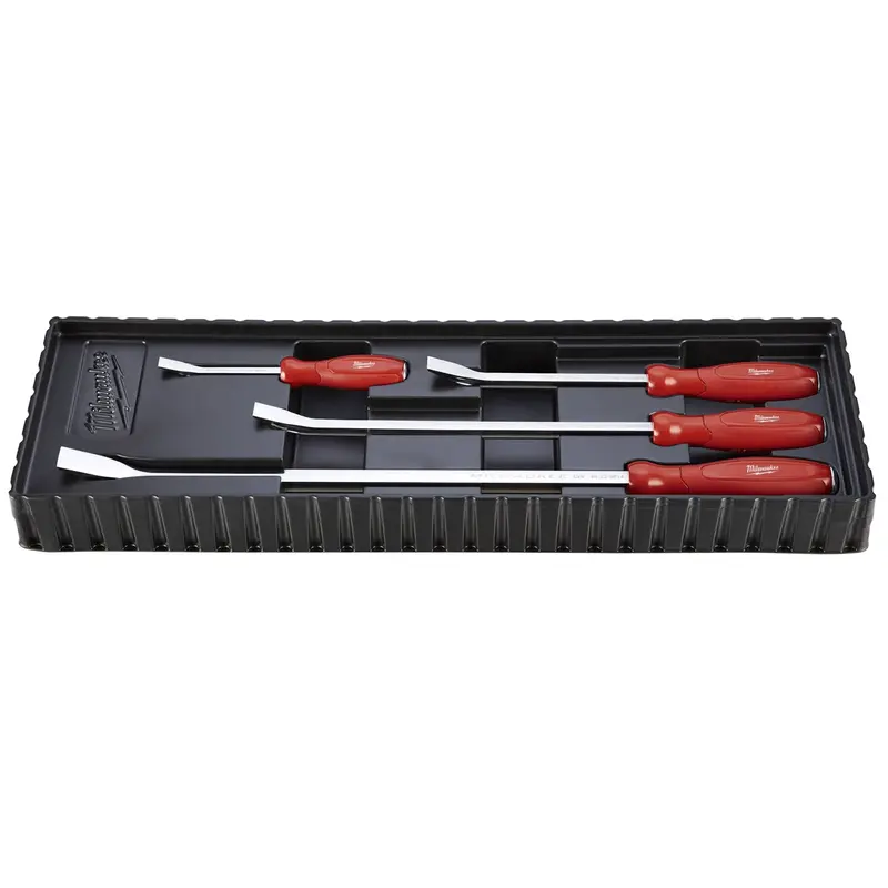 4-Piece I-Beam All-Metal Core Chrome Finish Pry Bar Set, (8, 12, 18, 24 In.) Mlw48-22-9214 Milwaukee Tool 1