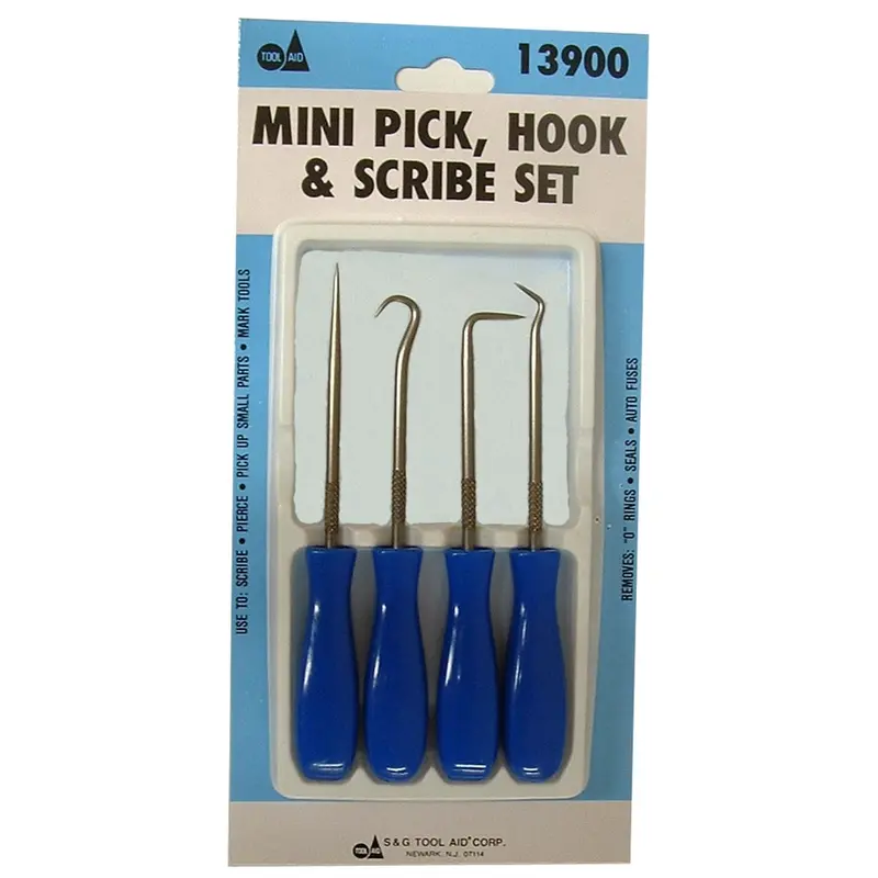 4-Piece Mini Pick, Hook And Scribe Set Sgt13900 Sg Tool Aid 1