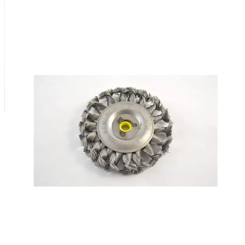 4" Twisted Wire Brush W/ 3/8" Center Hole, 20,000 Rpm Tmrmi4225 The Main Resource 1