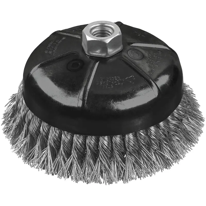 4" X 5/8" - 11Hp .020 Carbon Knot Wire Cup Brush Dwtdw4916 Dewalt 1