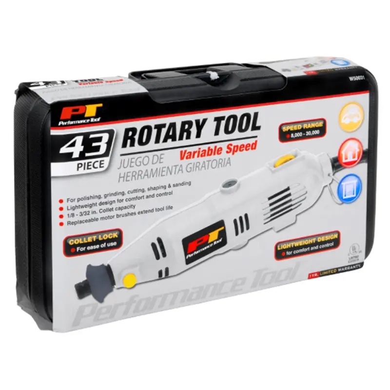 43 Pc. Rotary Tool Kit Wlmw50031 Wilmar Corp. / Performance Tool 1