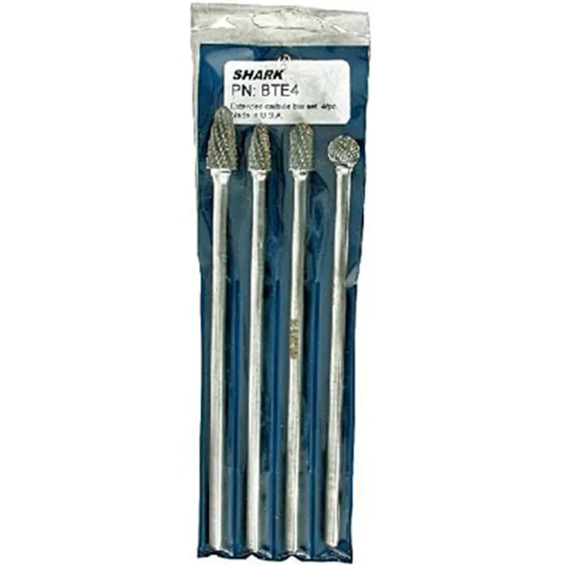 4Pc Ext Carbide Bur Set Srkbte4 Shark Industries 1