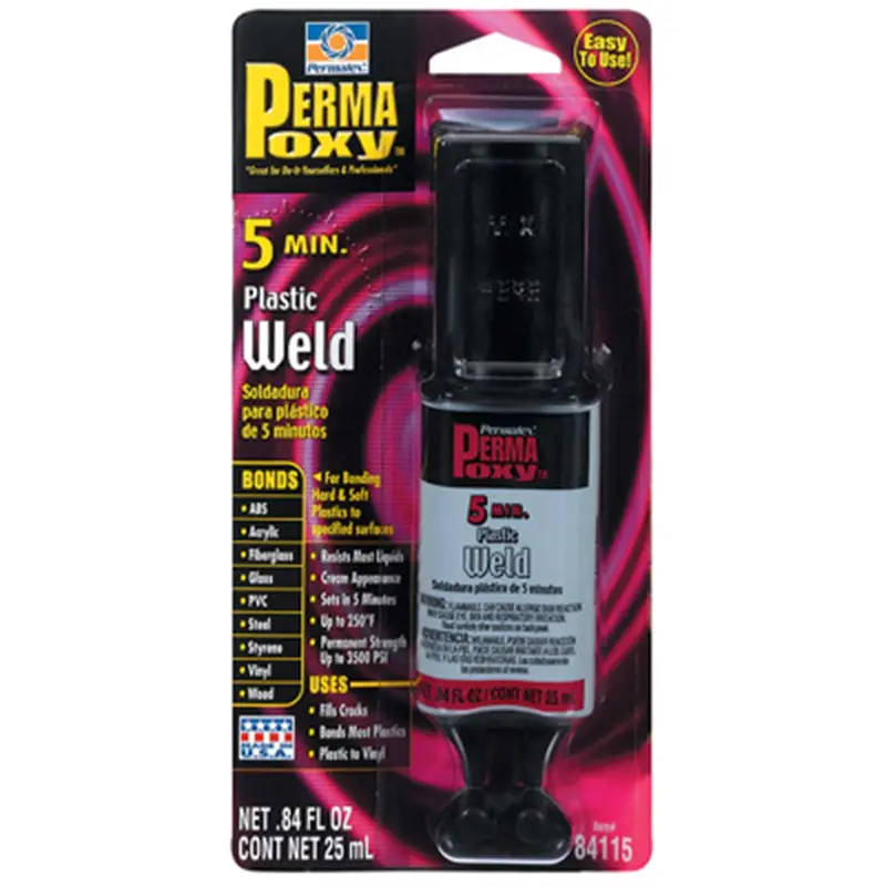5 Minute Plastic Weld Cream, 0.84 Fluid Ounce Dual Syringe Carded Ptx84115-Can Permatex Inc 1