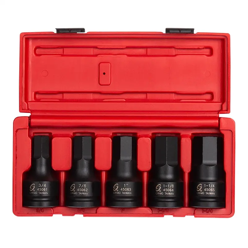 5-Piece 3/4" Drive Sae Hex Impact Socket Set Sun4506 Sunex 1