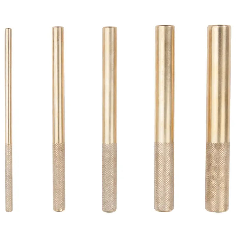 5-Piece Drift Brass Punch Set, All 5-3/4" Long Kti72970 K Tool International 1