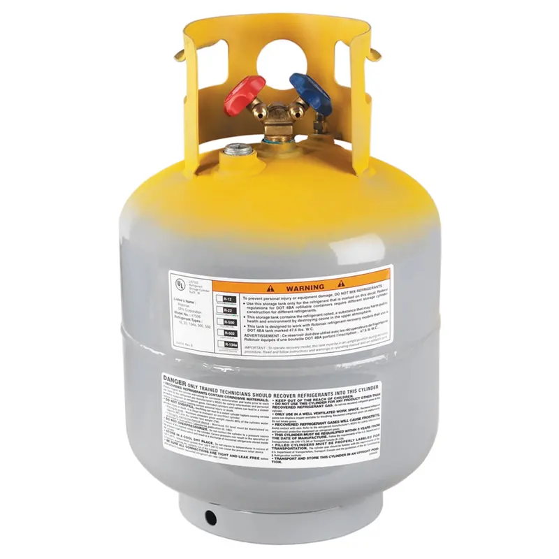 50 Lb. R-12 A/C Refillable Refrigerant Tank Rob17506 Robinair 1