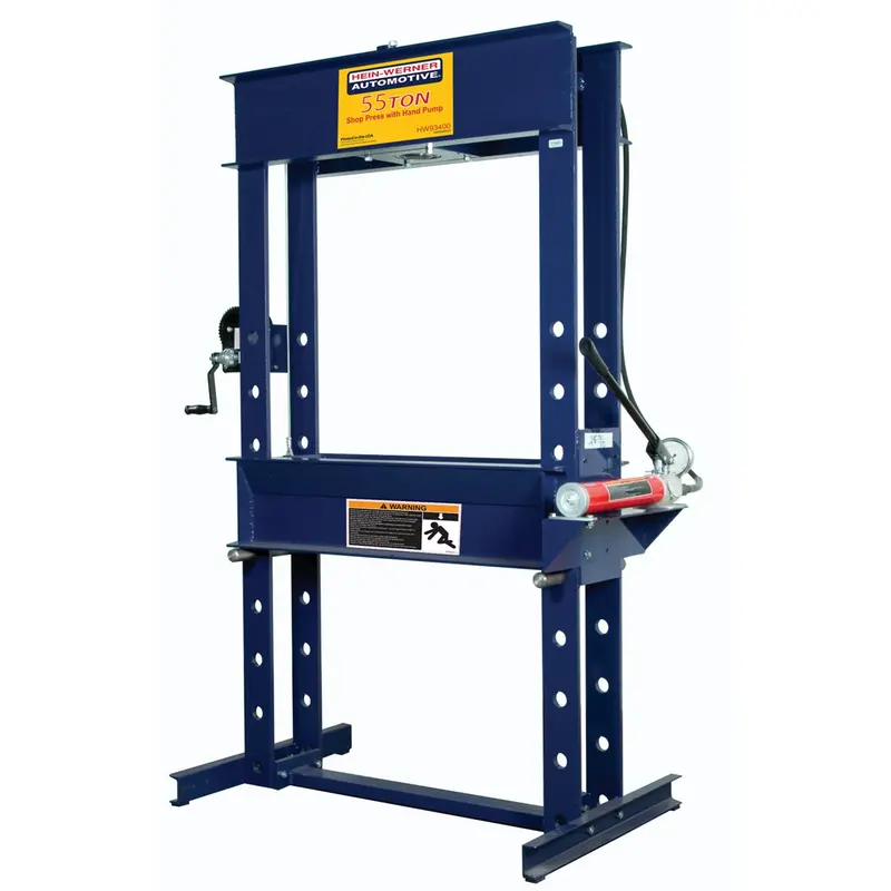 55 Ton Shop Press With Hand Pump Omehw93400 Omega 1