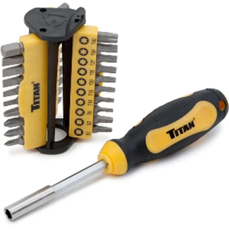 6 Piece Counter Display - 31 Piece Bit Driver Set Tit32972-6 Titan 1