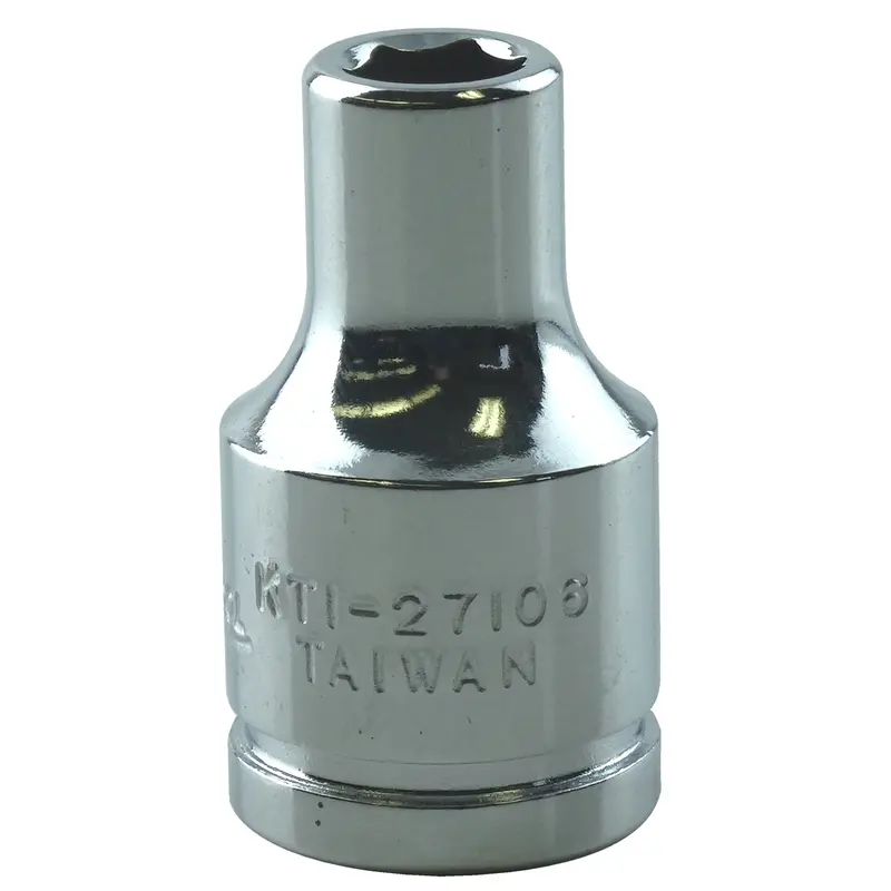 6Mm X 3/8" Drive 6-Point Metric Chrome Standard Socket (Ea) Kti27106 K Tool International 1