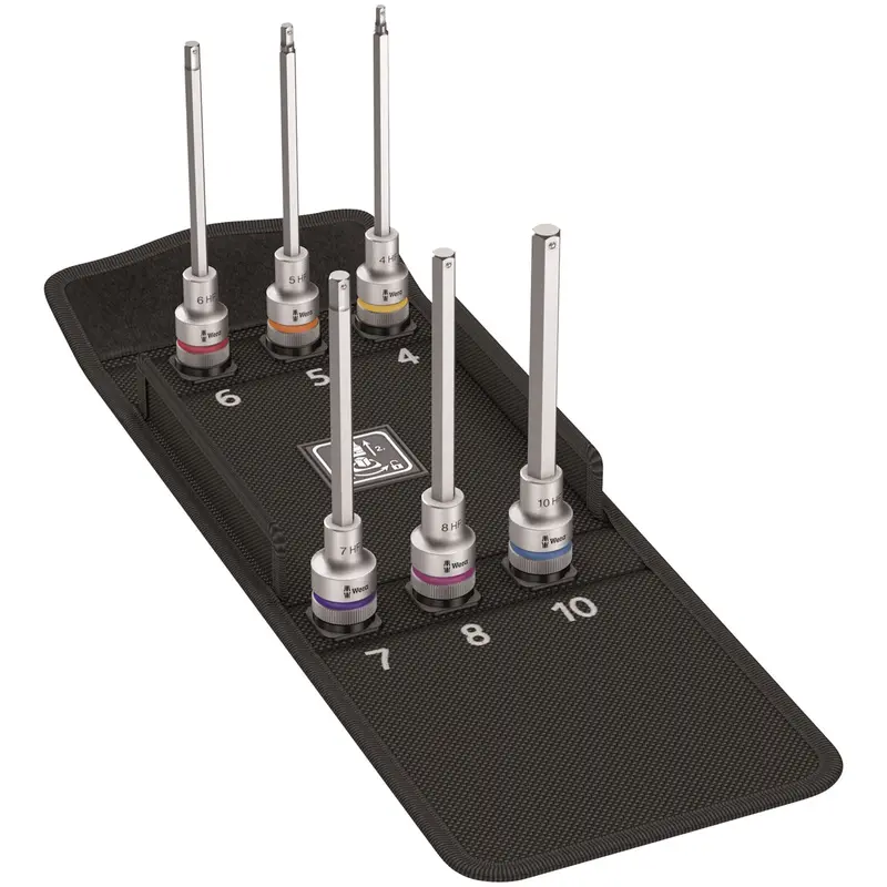 6Pc Bit Set In Case - 8740 C Hf 2 Zyklop Wer05004210001 Wera Tools 1