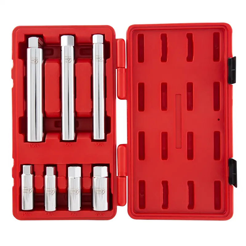 7 Piece 3/8" Drive Spark Plug Socket Set Sun8845 Sunex 1