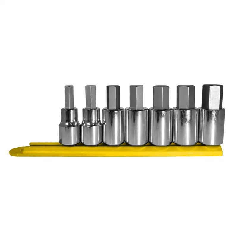 7 Piece Sae Hex Socket Bit Set May16018 Mayhew 1
