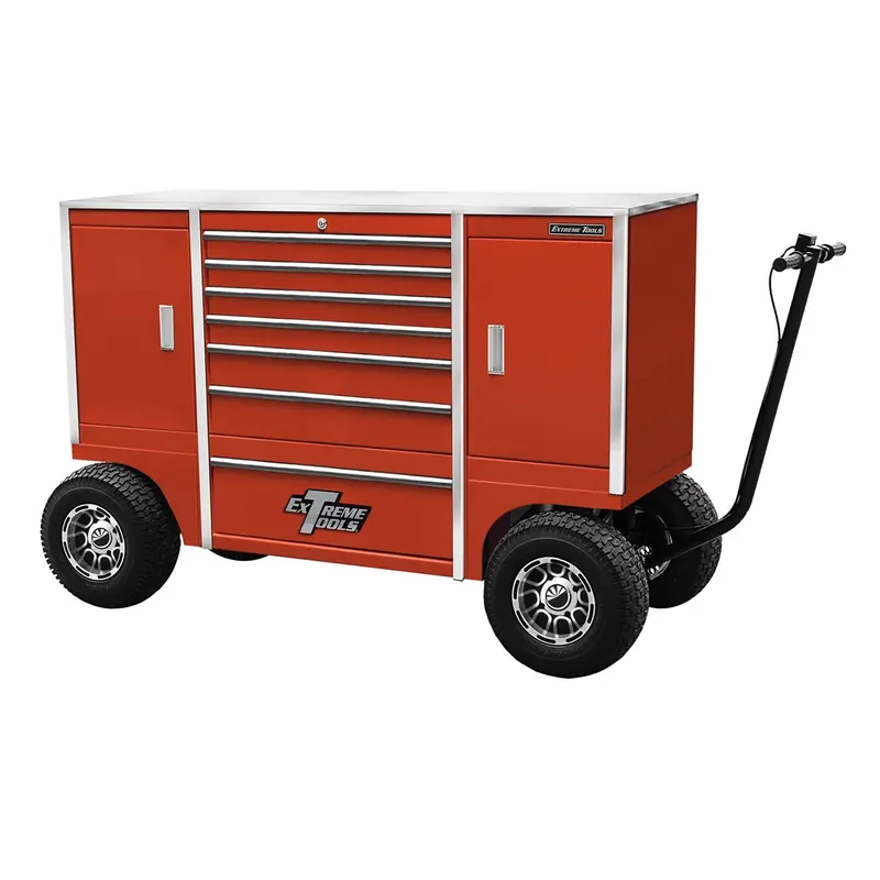 70" 7 Drawer/2 Compartment Pit Box, Red Exttxpit7009rd Extreme Tools 1