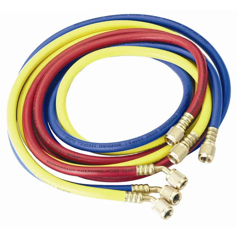 72" A/C Charging Hoses With 1/4" Standard Fittings - Set Of 3 Rob30072 Robinair 1