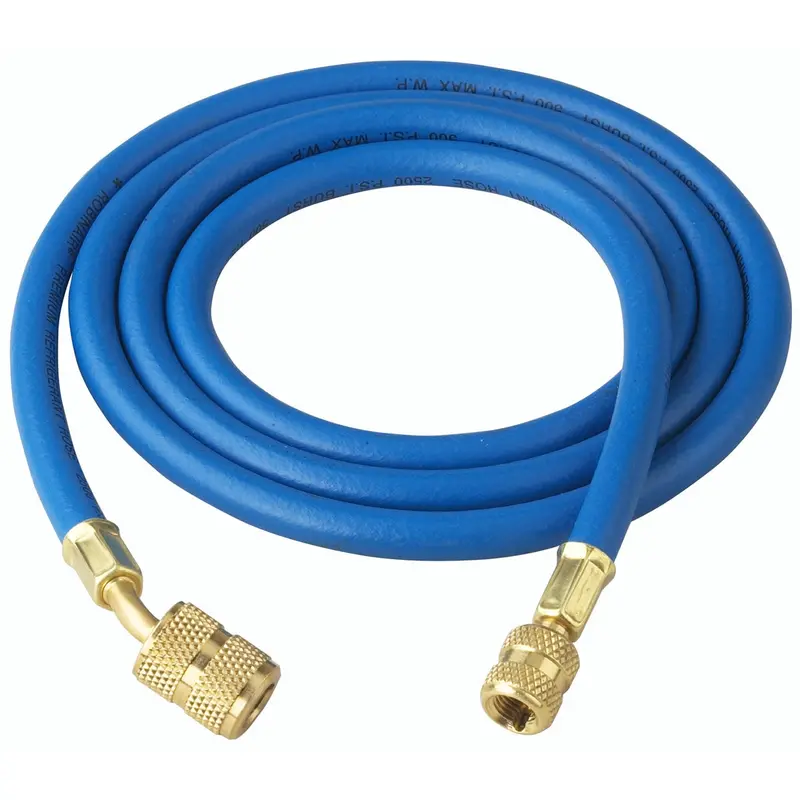 72" R-12 Blue Hose With Quick Seal Fittings Rob38272a Robinair 1