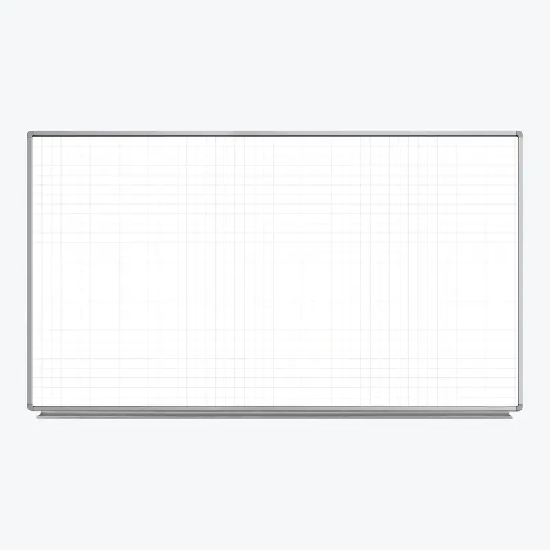 72 X 40 Wall-Mounted Grid Whiteboard Luxwb7240lb Luxor 1