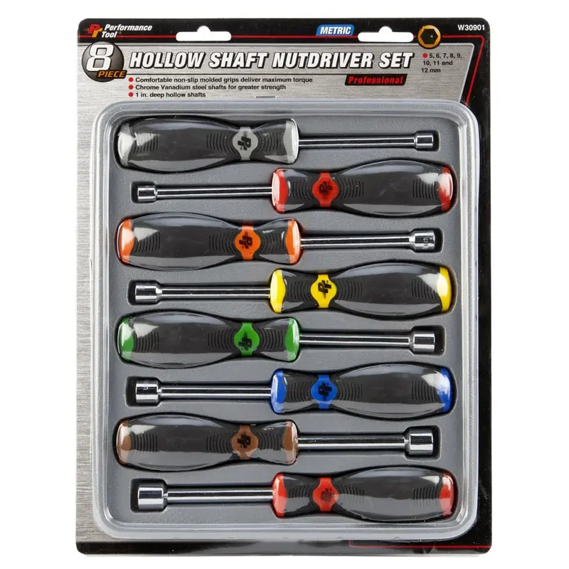 8 Pc Pro Style Metric Nutdriver Wlmw30901 Wilmar Corp. / Performance Tool 1