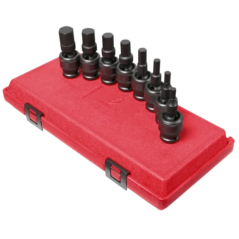 8 Piece 1/2" Drive Metric Universal Hex Impact Socket Set Sun2749 Sunex 1