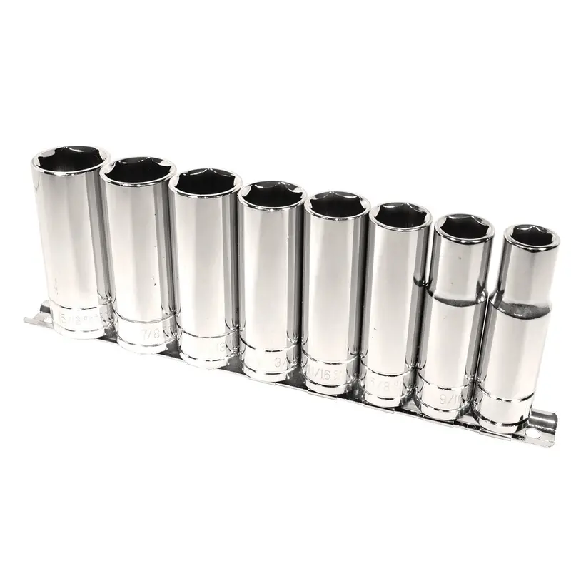 8-Piece 1/2 In. Drive 6-Point Fractional Sae Deep Socket Set Kti23200 K Tool International 1