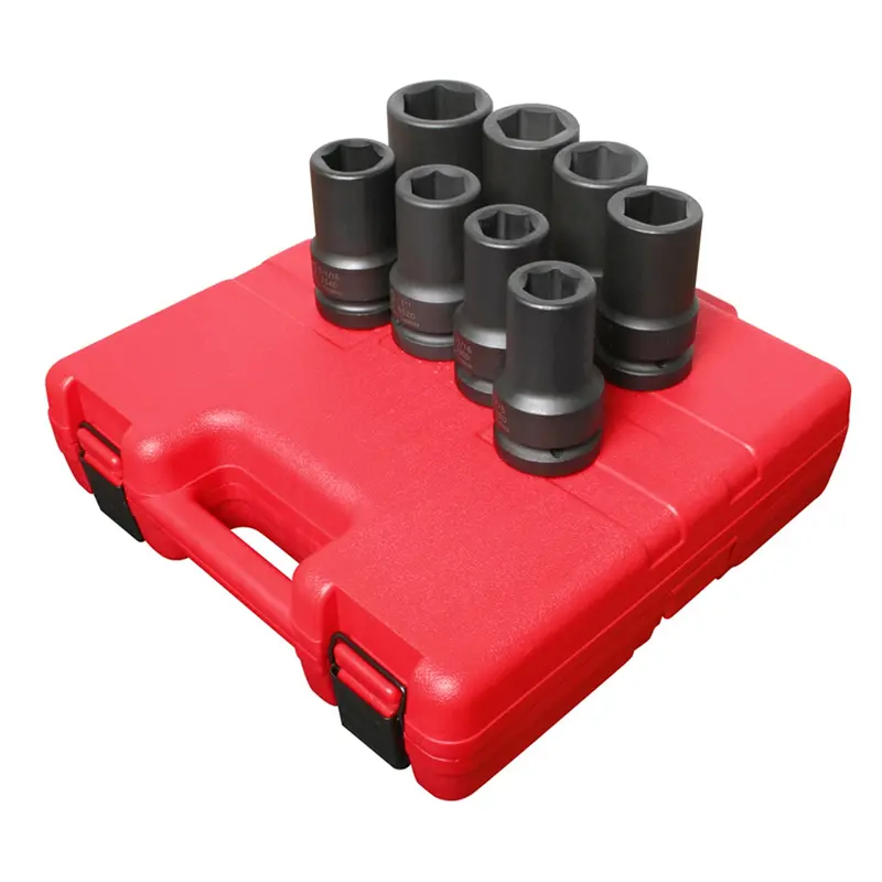 8-Piece 1 In. Drive 6-Point Deep Fractional Sae Impact Socket Set Sun5681 Sunex 1