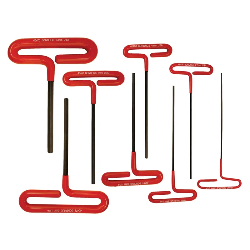 8 Piece 6" Cushion Grip Loop T-Handle Hex Wrench Set, 8 Pieces Bnd46487 Bondhus Corp. 1