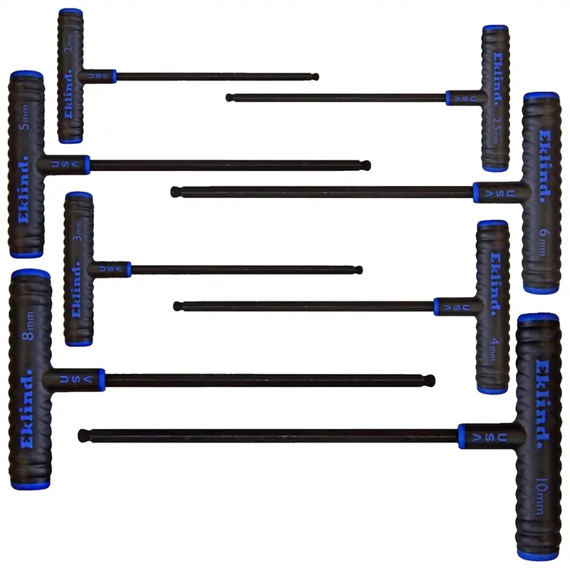 8-Piece 9" Metric Power-T Ball End Hex Key Set Ekl64808 Eklind Tool Company 1
