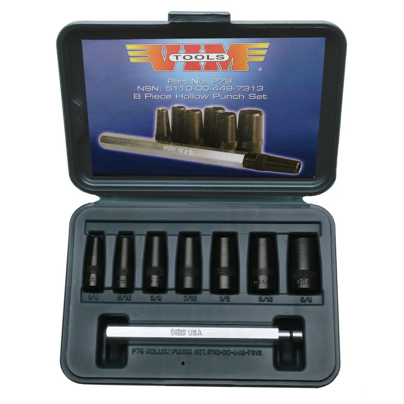 8 Piece Hollow Punch Set Vimp79 Vim Products 1