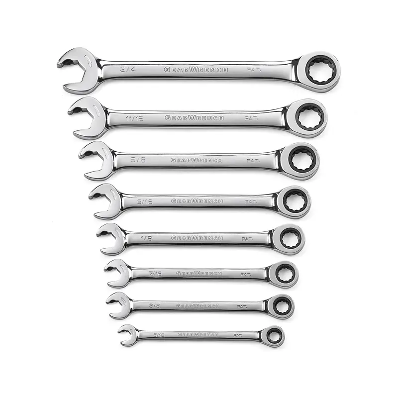 8-Piece Sae Dual Ratcheting Open End Set Kdt85599 Gearwrench 1