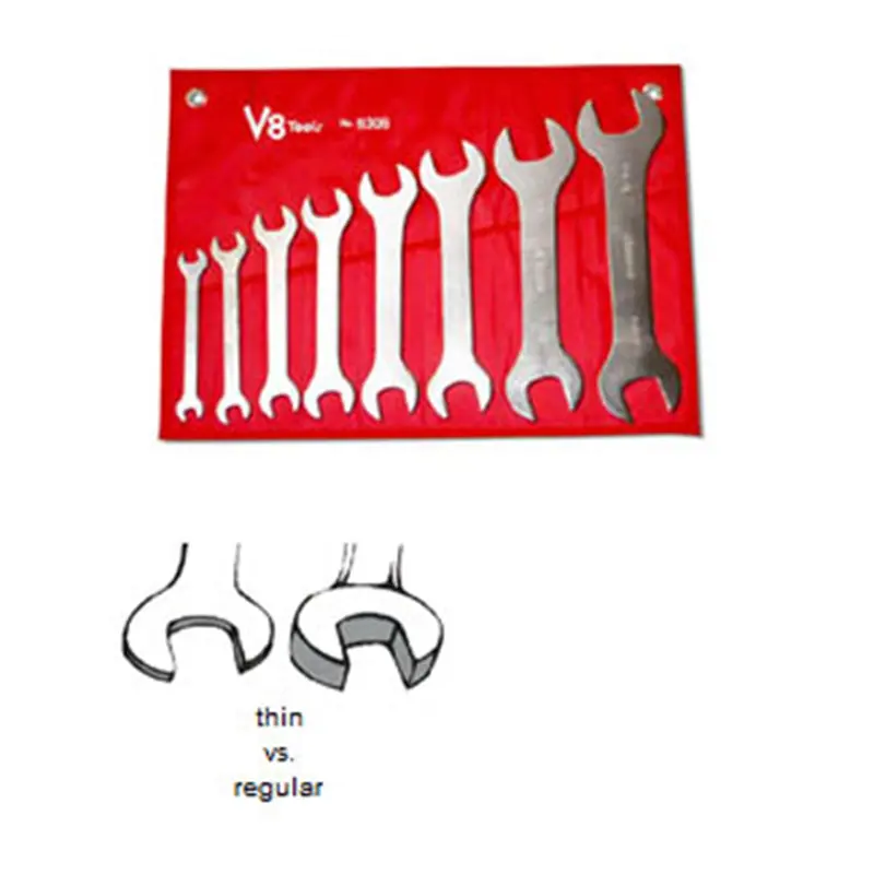 8-Piece Super Thin Wrench Set Sae V8t8308 V-8 Tools 1