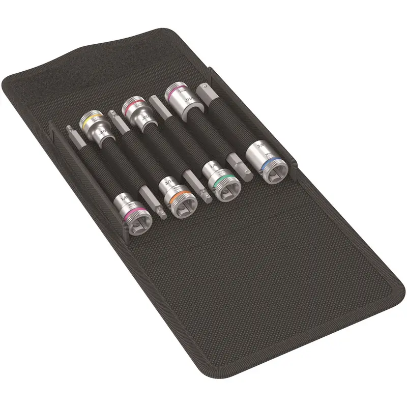 8740 B Hf Imperial 1 Bit Skt Set 3/8In Dr, With Holding Function Wer05003181001 Wera Tools 1