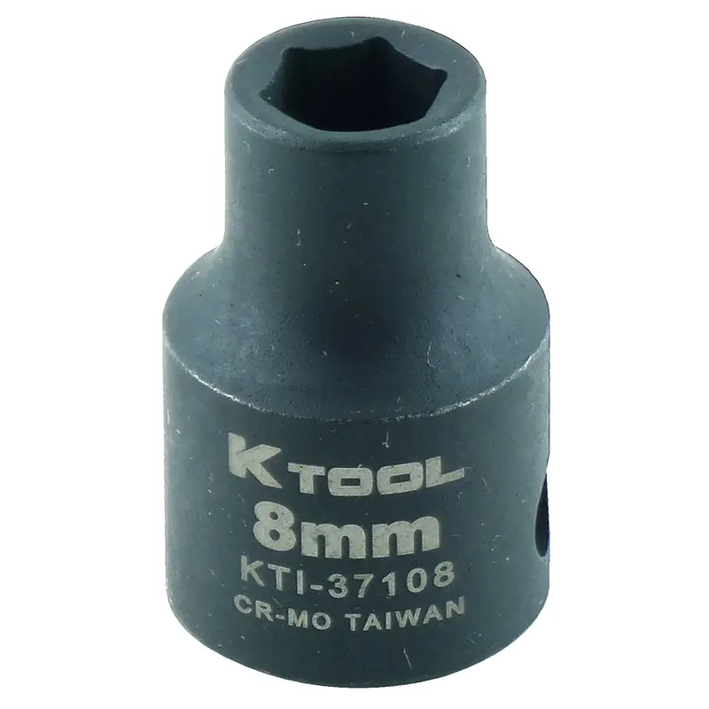 8Mm X 3/8" Drive Metric Standard Chrome-Moly Impact Socket (Ea) Kti37108 K Tool International 1