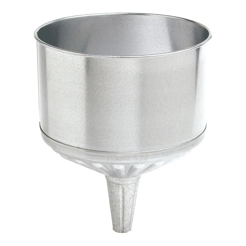 9-1/2" Diameter 8 Quart Galv Steel Tractor Funnel Plw75-004 Plews Edelmann 1