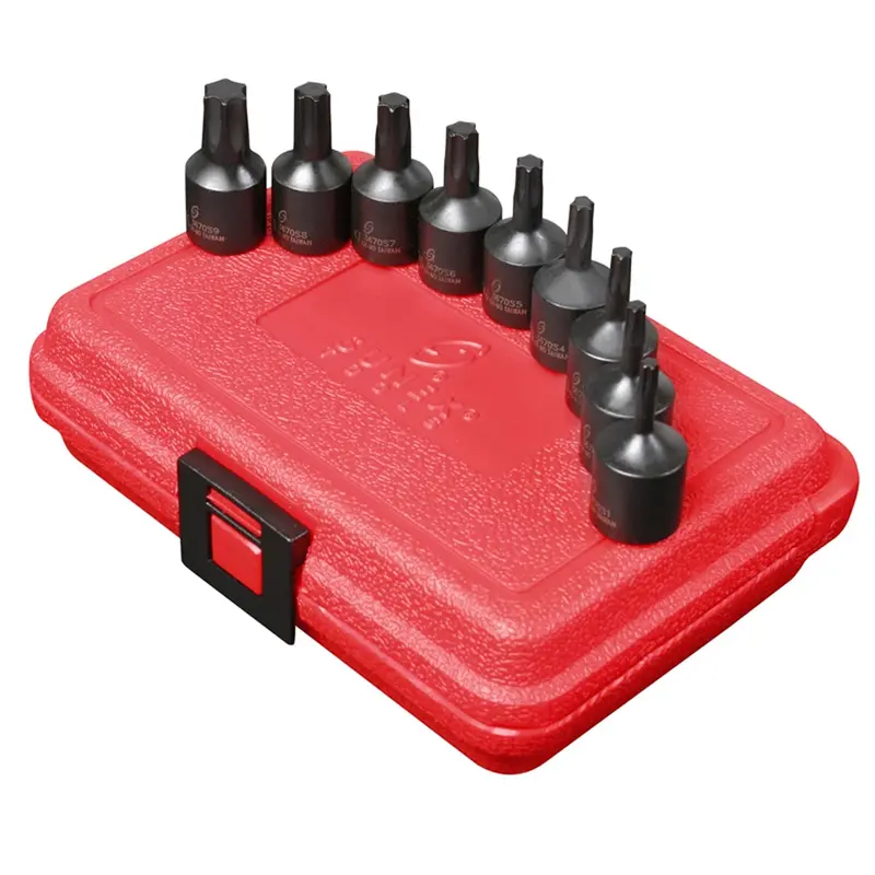 9 Pc. 3/8" Drive Internal Star Impact Socket Set Sun3670s Sunex 1