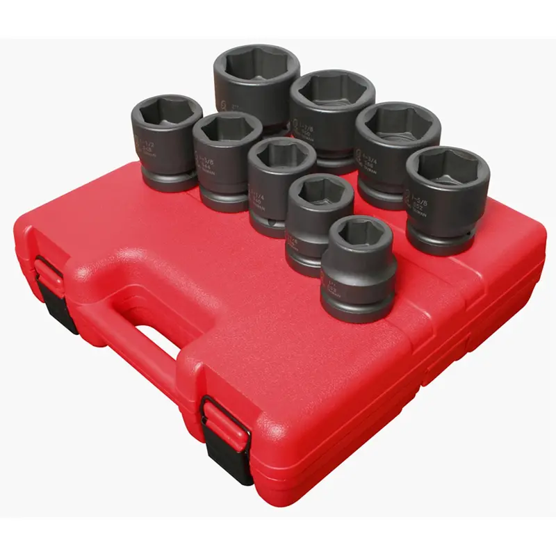 9-Piece 1 In. Drive Standard Fractional Sae Jumbo Impact Socket Set Sun5699 Sunex 1