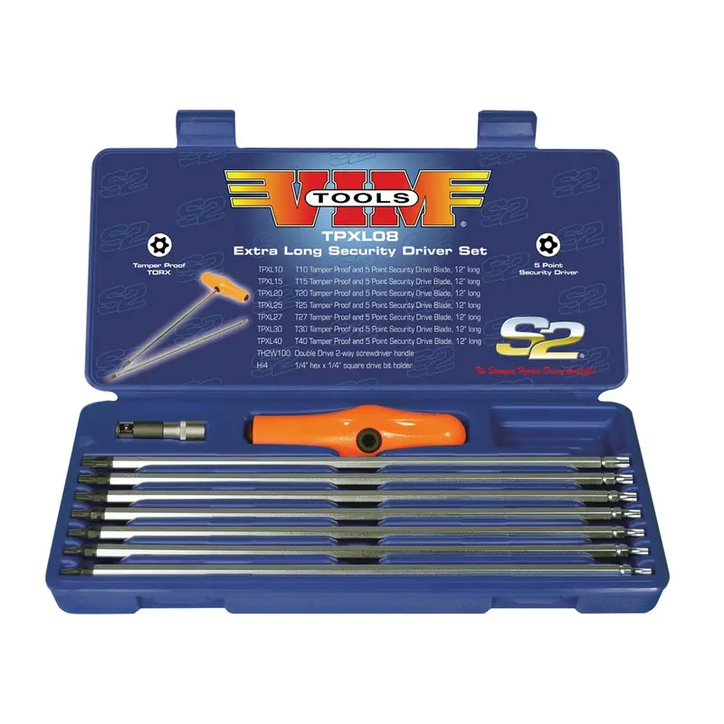 9-Piece Extra Long Security Driver Set Vimtpxl08 Vim Products 1