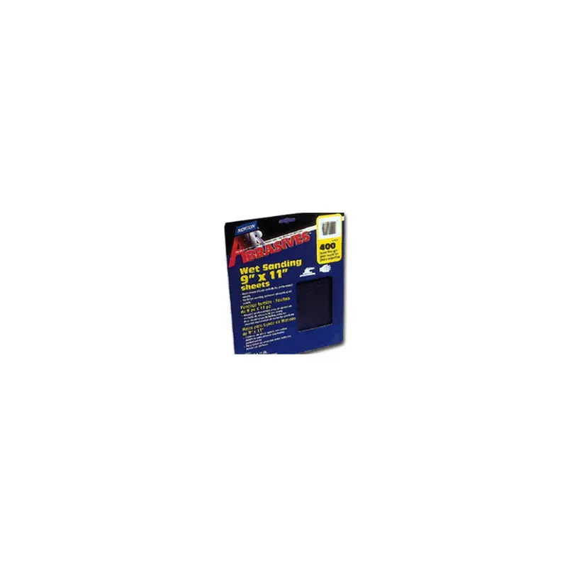 9" X 11" 400A Grit Wet Sanding Sheets 5Pk Nor00915 Norton Abrasives 1