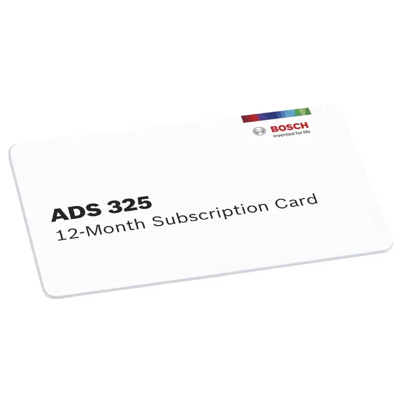 Ads 325 12-Month Software Subscription Bsdads325-Sub Bosch 1