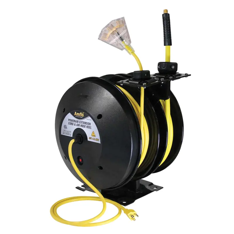 Air/Cord Reel Open With 25' X 3/8" & 50' 14 Awg Amf603-2N1-Ret Amflo 1
