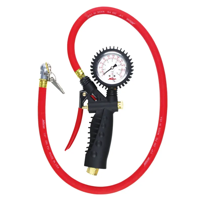 Analog Inflator Gauge With Ball Foot Air Chuck Clip Mil573a Milton Industries 1