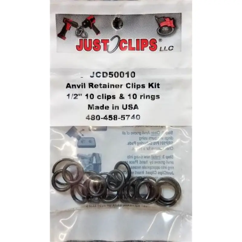 Anvil Retainer Clips Kit, 1/2 In. Clip & O-Ring Kit (10 Pk.) Jscjcd50010 Just Clips 1