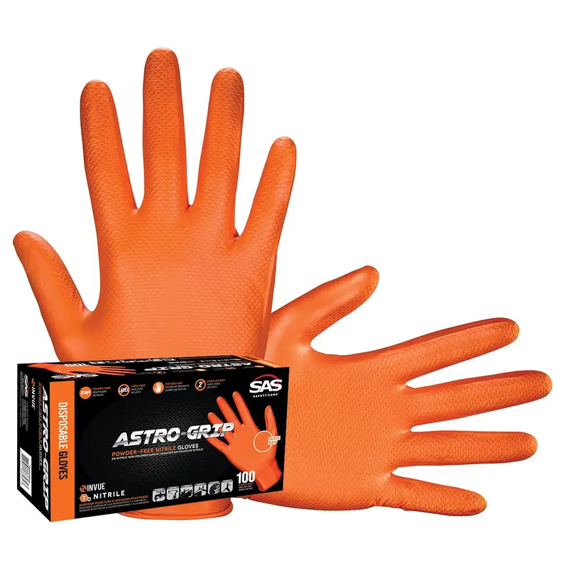 Astro-Grip Dual-Sided Scale Grip Latex-Free Disp. Gloves, Xxl (100/Box) Sas66575 Sas Safety 1