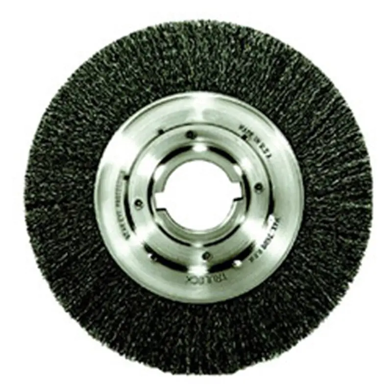 Bench Grinder Wire Wheel, 10" Diameter, .020 Crimped Wire, Medium Face, 2" Arbor, 4,500 Rpm Max Wei06170 Weiler 1