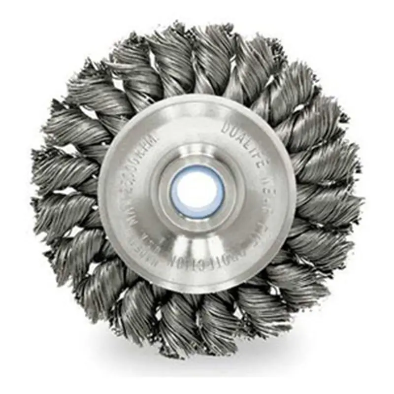 Bench Grinder Wire Wheel, 6" Diameter, .023 Knotted Wire, Narrow Face, 5/8"-1/2"" Arbor, 9,000 Rpm Wei08565 Weiler 1