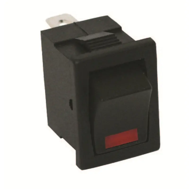 Black Mini Rocker W/Red Led 15A 12V S.P.S.T. 1 Pc Jtt2618f The Best Connection 1