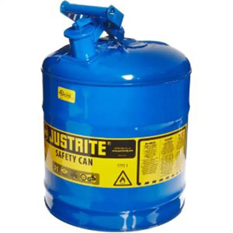 Blue Metal Safety Can, Type 1, Five Gallon Capacity, For Kerosene And Other Flammable Liquids Jus7150300 Justrite Mfg. Co. 1