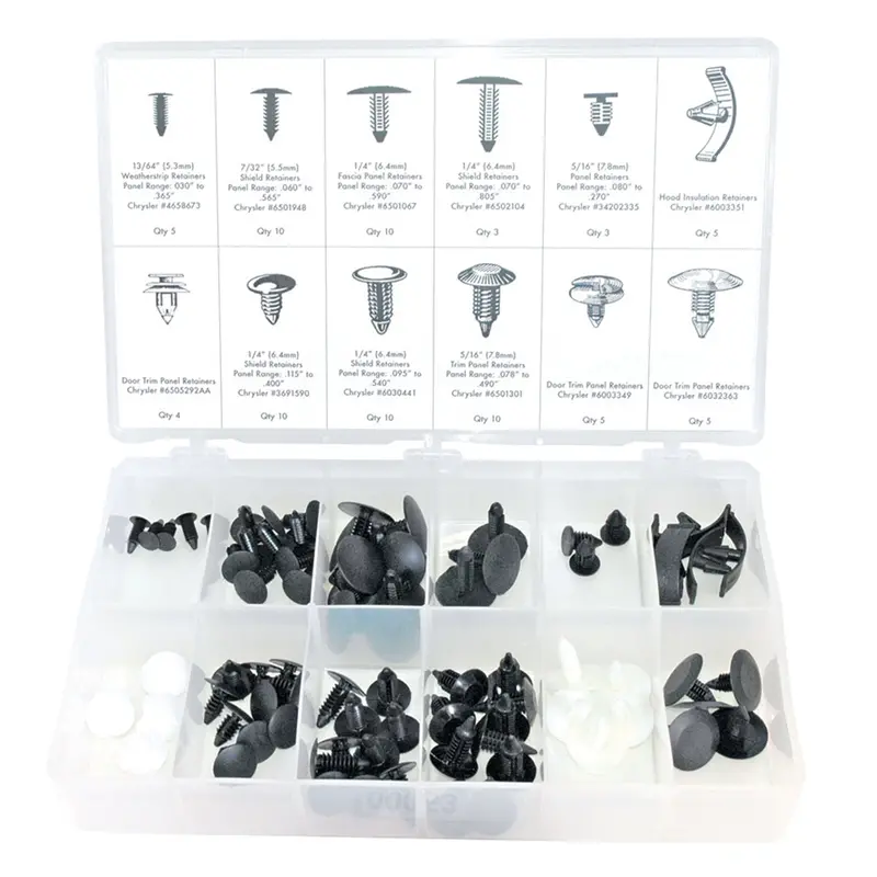 Body Retainer Assotrment Kit - Chrysler - 80 Piece Abd6200 Auto Body Doctor 1