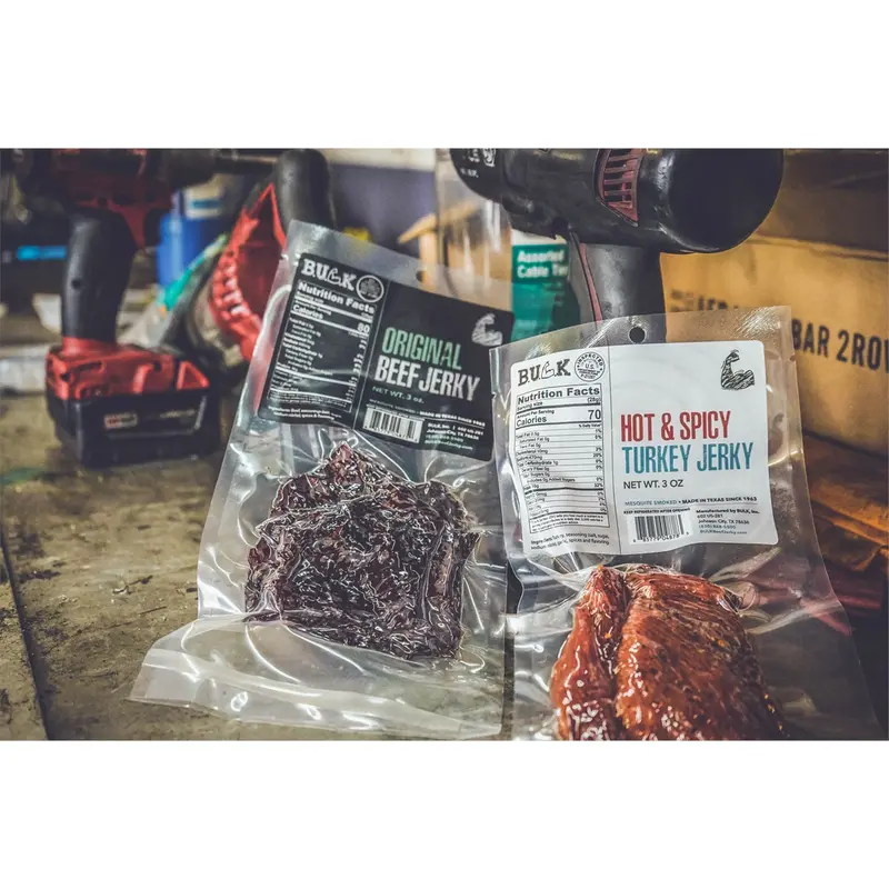 Bulk Beef Jerky Texas Variety Pack  (12 - 3 Oz. Packs) Critexvariety12 Curien 1
