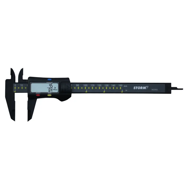 Carbon Fiber Digital Caliper With Fractional Display Cen3c351 Central Tools 1