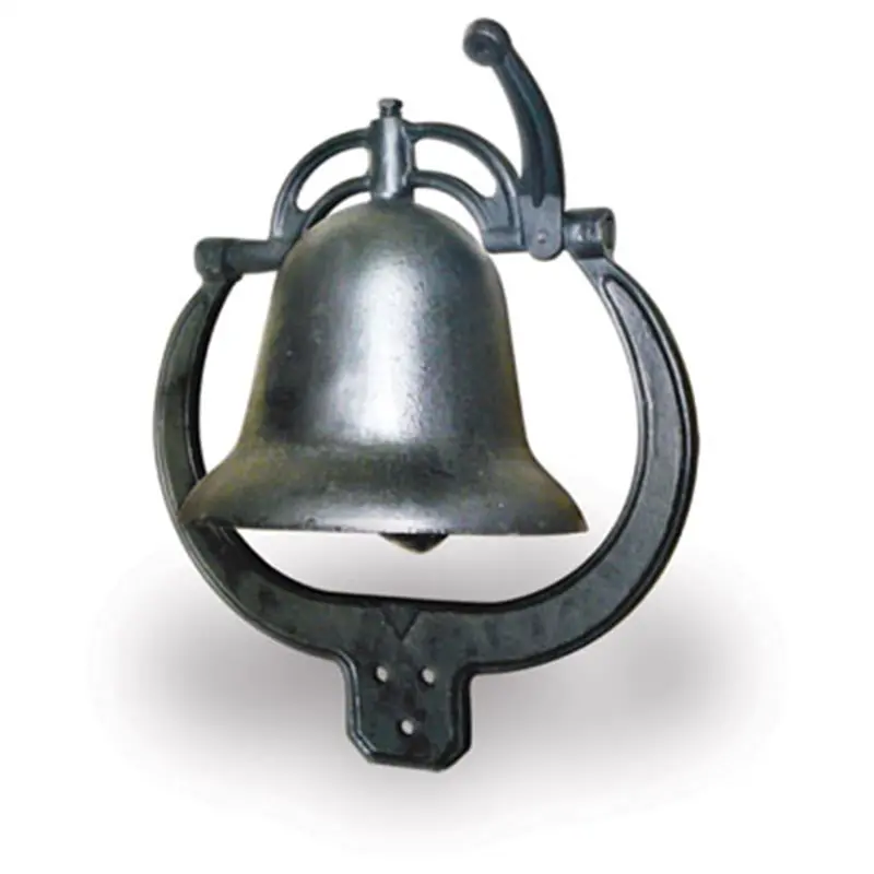 Cast Iron Farm Bell, Classic Design, With Rust Resistant Black Finish, 17"L X 15"W X 8.3"H Bfocifbell New Buffalo Corporation 1